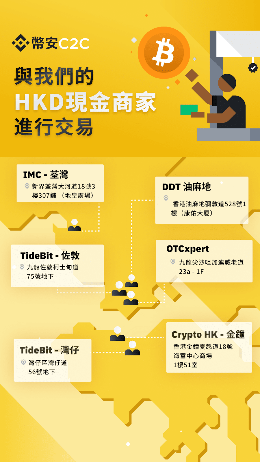 币安C2C交易HKD现金面交教程