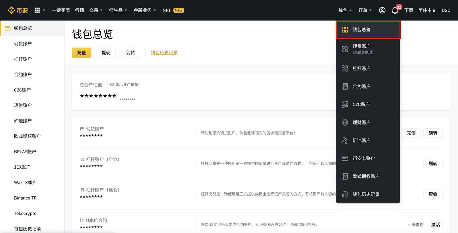 如何通过币安钱包总览查看我的资产情况