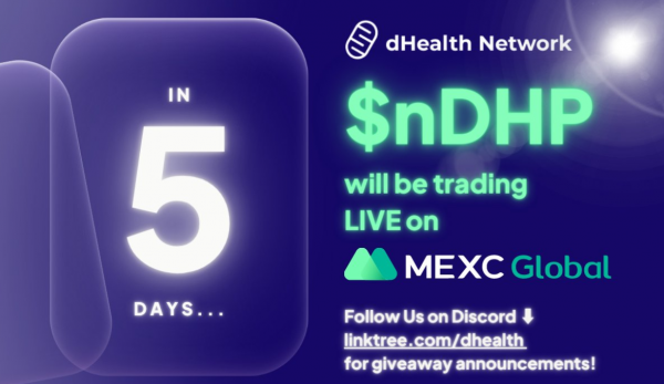 MEXC抹茶交易所支持 dHealth (DHP) 主网 - 交易分享 3,333,333 DHP