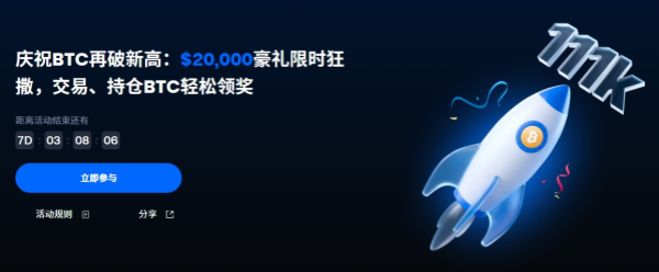 gate大门交易所庆祝BTC再破新高：,000豪礼限时狂撒，交易、持仓BTC轻松领奖