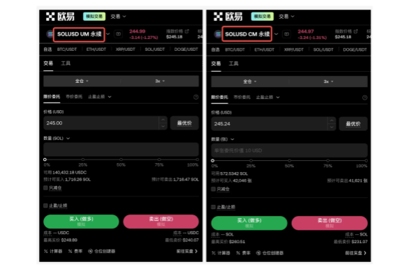 欧易okx上线 USD本位合约交易